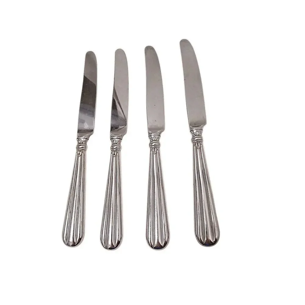 Vintage UNITY Style Dinner Knives Set of 4 Stainless Steel Intricate Scrolled‎